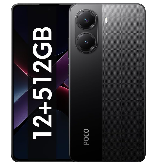 Xiaomi Poco X7 Pro 5G Smartphone, 12+512GB, Dimensity 8400-Ultra, 6,67” CrystalRes 1.5K Flow AMOLED, Fotocamera 50 MP, 6000 mAh, HyperCharge da 90 W, IP68, NFC, (caricatore non incluso), nero
