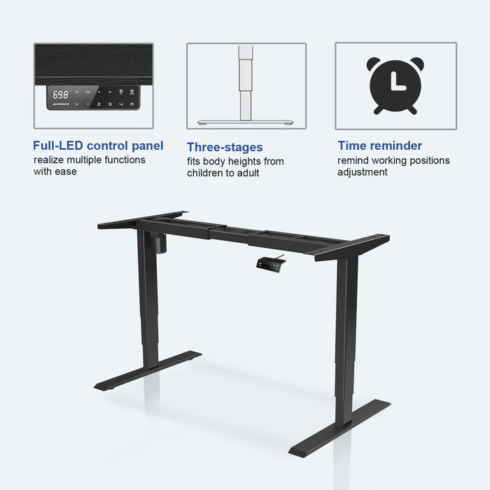 Maidesite-S1301 lift table with adjustable computer frame, electric desk with adjustable height, Single motor, Laptop games, office