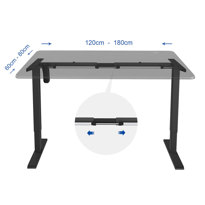 Maidentite - D2D Electric Hubtabelle für Computer, höhenverstellbarer Schreibtisch, Einzelmotor, Laptop-Spiele, Büro