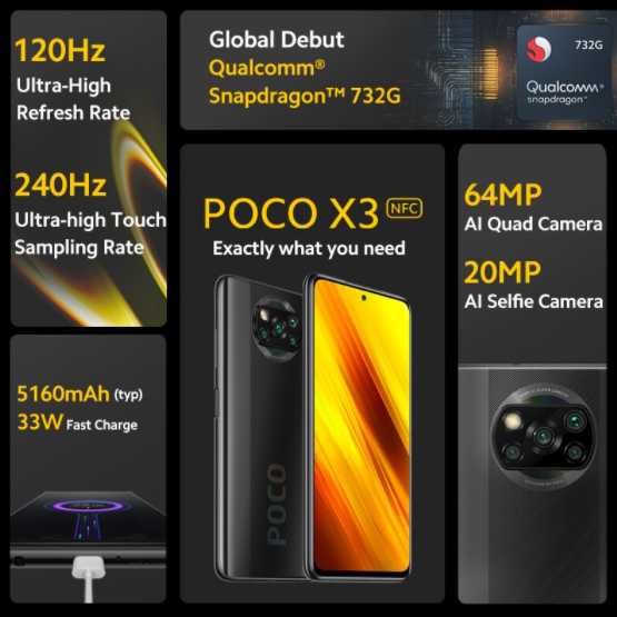 Globale Version xiaomi poco x3 nfc smartphone