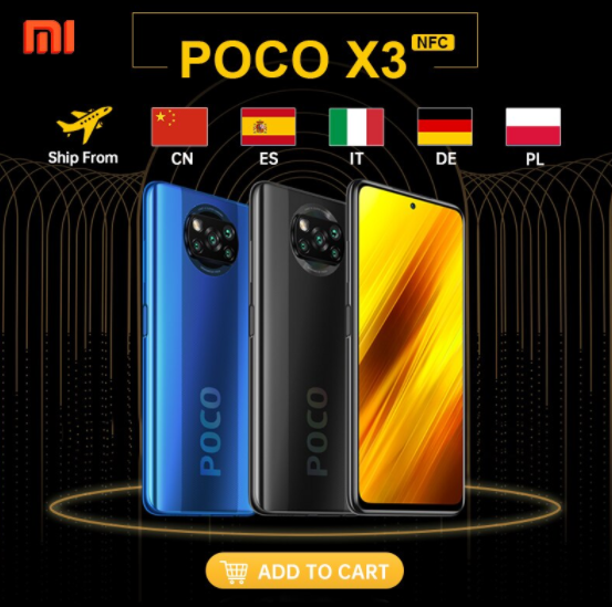 Xiaomi poco x3 nfc smartphone/EN Version--Only for UK